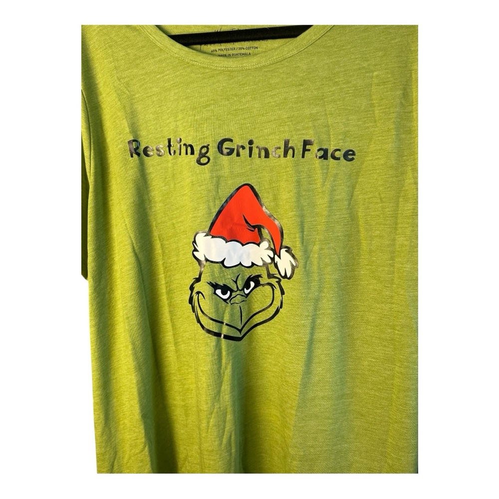 Torrid Resting Grinch Faces Lime Green Classic Fit T-Shirt - Picture 4 of 9